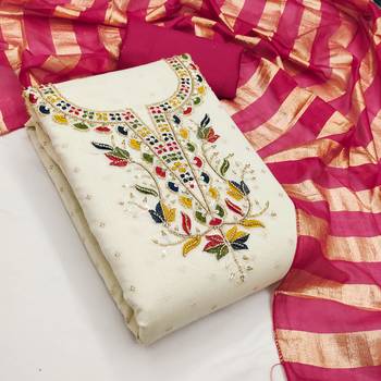  embroidery rajwadi butti cotton dress material 3