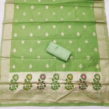  embroidery lichi silk minakari dress material 4