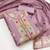 Women's levender embroidered modal dress material