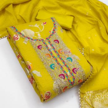  light green embroidered modal dress material 3