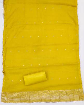  light green embroidered modal dress material 4