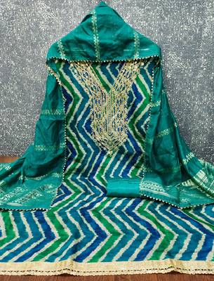  sea green digital print cotton dress material 2