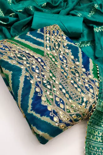  sea green digital print cotton dress material