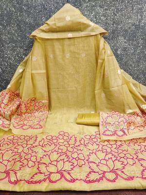  light green weaving jacquard dress material 2