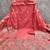 Women's light red weaving jacquard dress material
