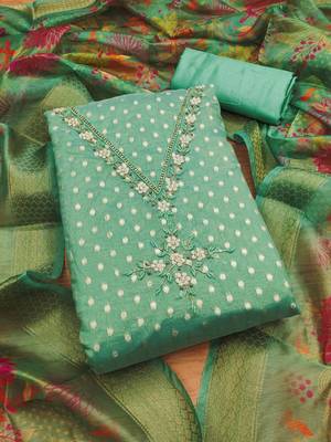  embroidery weaving silk dress material 1