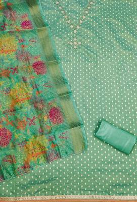 embroidery weaving silk dress material 2