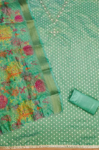  embroidery weaving silk dress material