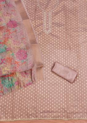  embroidery weaving silk dress material 2