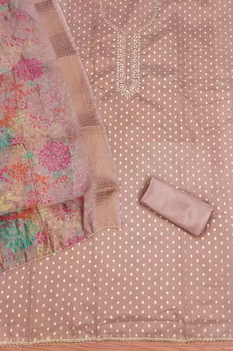  embroidery weaving silk dress material