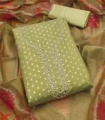  embroidery neck weaving silk dress material