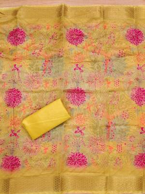  embroidery neck weaving silk dress material 4