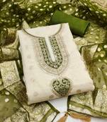 Women's embroidery jacquard dress material