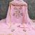 Women's pink embroidery daimond georgette dress material