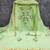 Women's green embroidery daimond georgette dress material