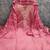 Women's pink embroidery work chanderi dress material