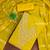 Women's yellow embroidery chanderi dress material