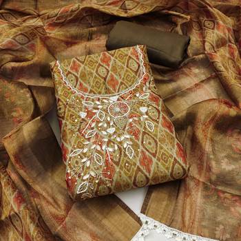 multi hand work cotton silk dress material 1