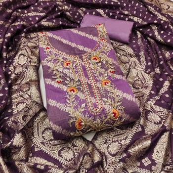  woven handwork cotton silk dress material 1