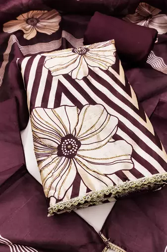 Women's multi digital print jharna silk dress material