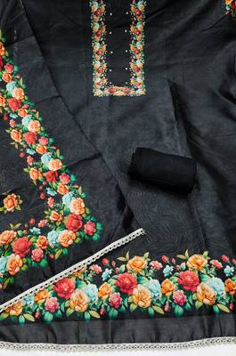  black digital print jharna silk dress material 2
