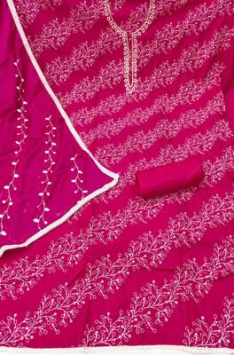  pink embroidery p v cotton dress material 2