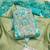 Women's sea green woven cotton silk dress material