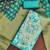 Women's sea green woven cotton silk dress material
