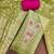 Women's green woven emblishment banarasi dress material