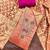 Women's peach woven digital banarasi dress material