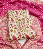 Women's multi digital print cotton dress material