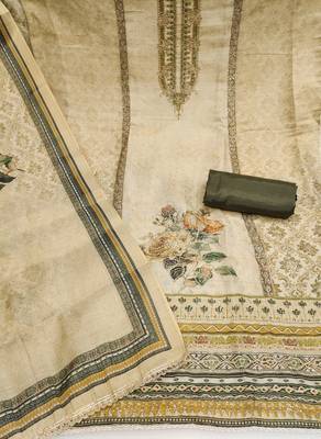  daimond embroidery cotton silk dress material 2