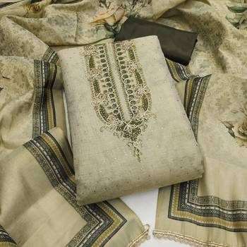  daimond embroidery cotton silk dress material 1
