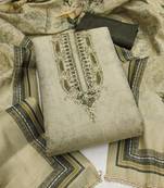 Women's daimond embroidery cotton silk dress material