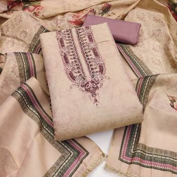  daimond embroidery cotton silk dress material 1