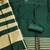 Women's green hand work chanderi dress material