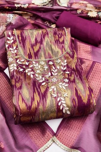 Women's multi woven digital viscose dress material