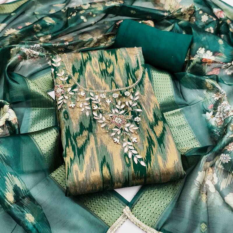 Women's multi woven digital viscose dress material