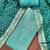 Women's sea green embroidery cotton dress material