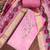 Women's pink digital handwork rayon dress material