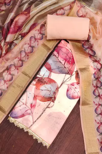  multi digital handwork rayon dress material