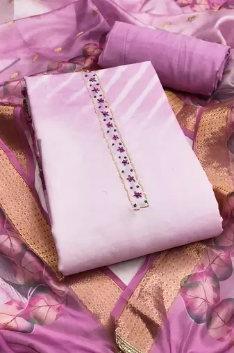 Women's multi digital handwork rayon dress material