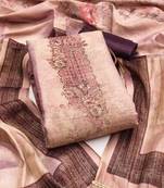 Women's multi embroidery cotton silk dress material