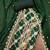 Women's green woven emblishment silk dress material