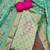 Women's sea green woven jacquard dress material