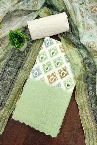 Women's multi digital print cotton dress material