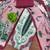 Women's pink designer print daimond muslin dress material