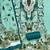 Women's sea green designer print muslin dress material