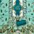 Women's sea green designer print muslin dress material