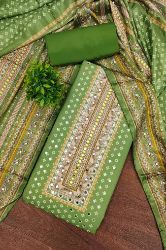 Women's multi designer print muslin cotton dress material